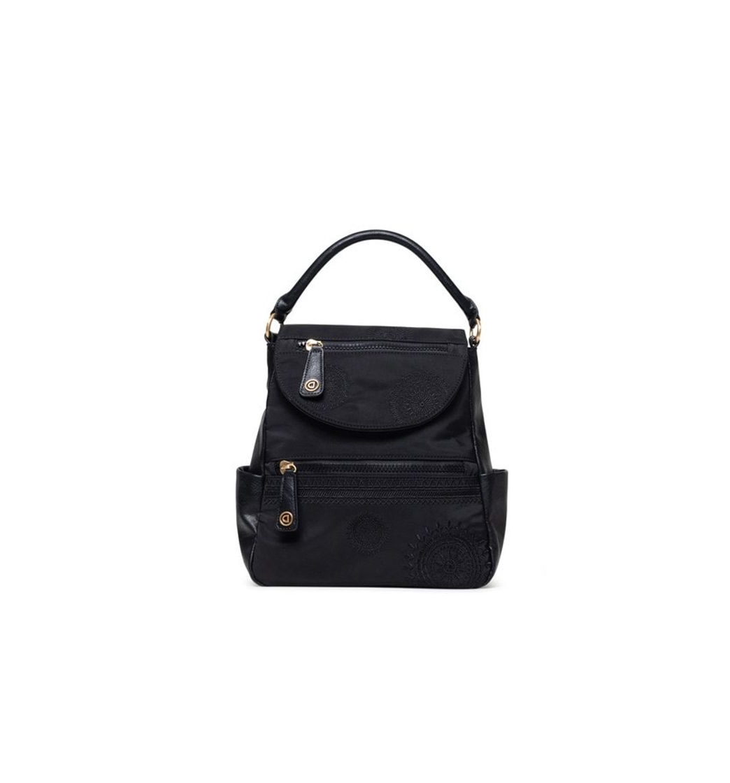 Social Mochila mediana de mujer Desigual Alkalina Positano en negro con