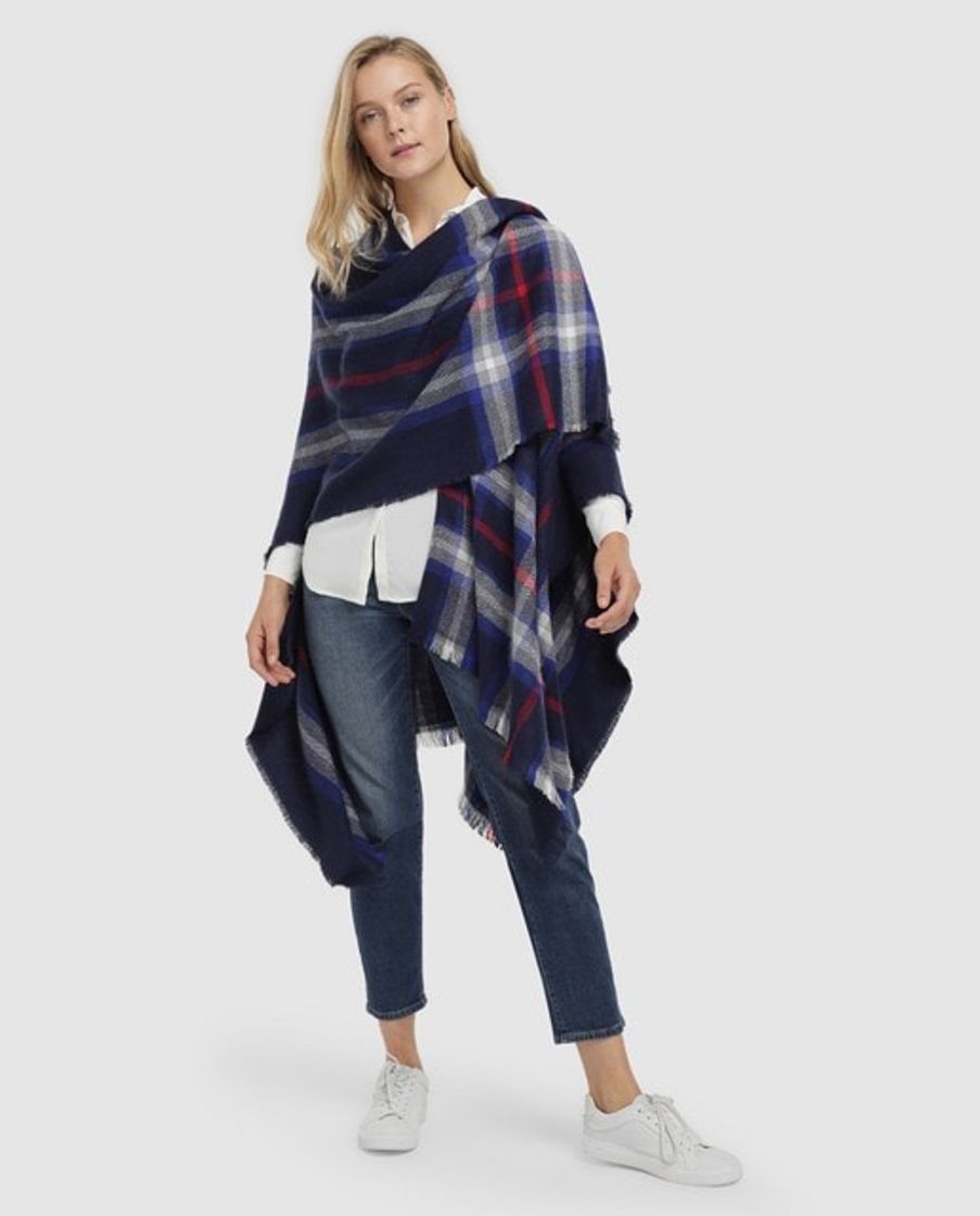 Social Capa Lauren Ralph Lauren en azul marino con estampado de