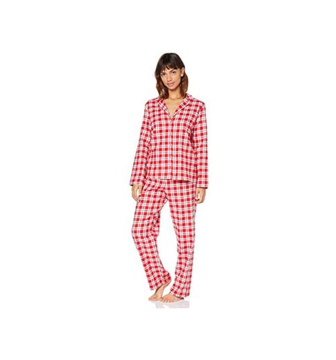 Marca Amazon - IRIS & LILLY Pijama de Modal Mujer, Rojo