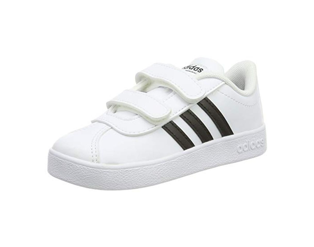 Moda Adidas VL Court 2.0 CMF I, Zapatillas de Gimnasia Unisex bebé, Blanco