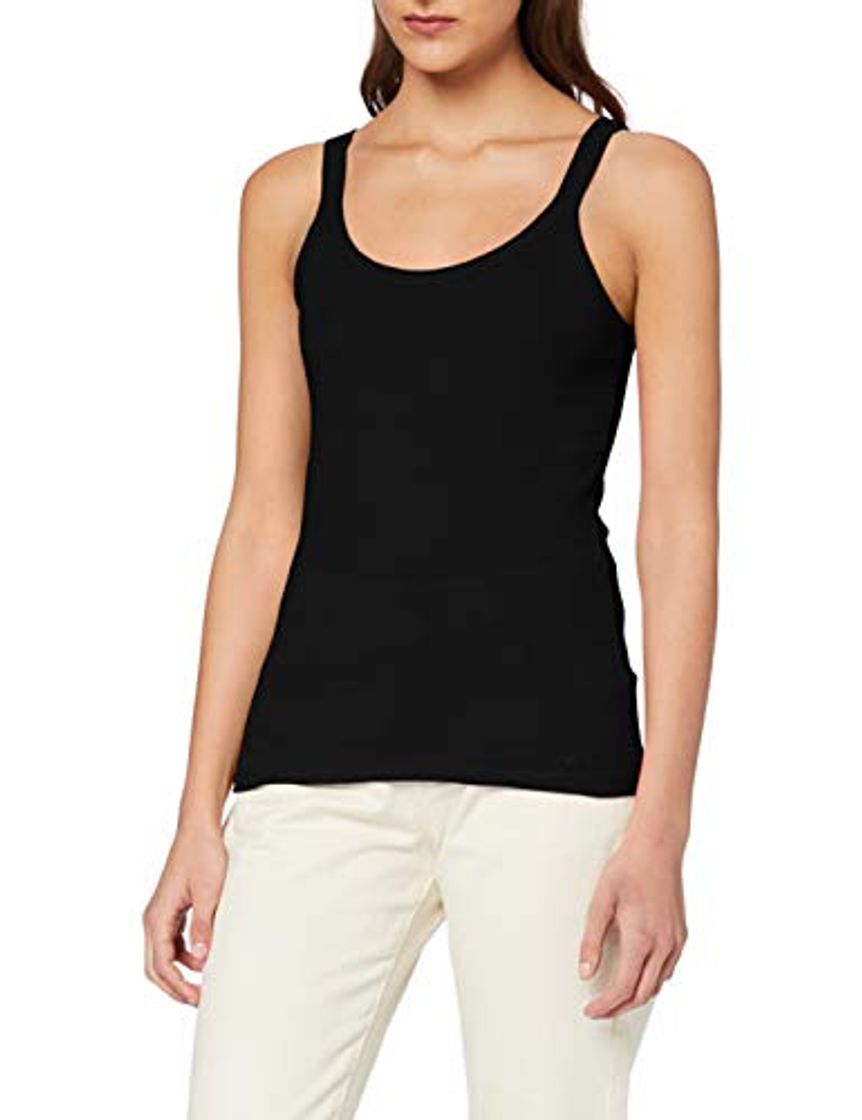 United Colors of Benetton Canotta Camiseta de Tirantes, Negro