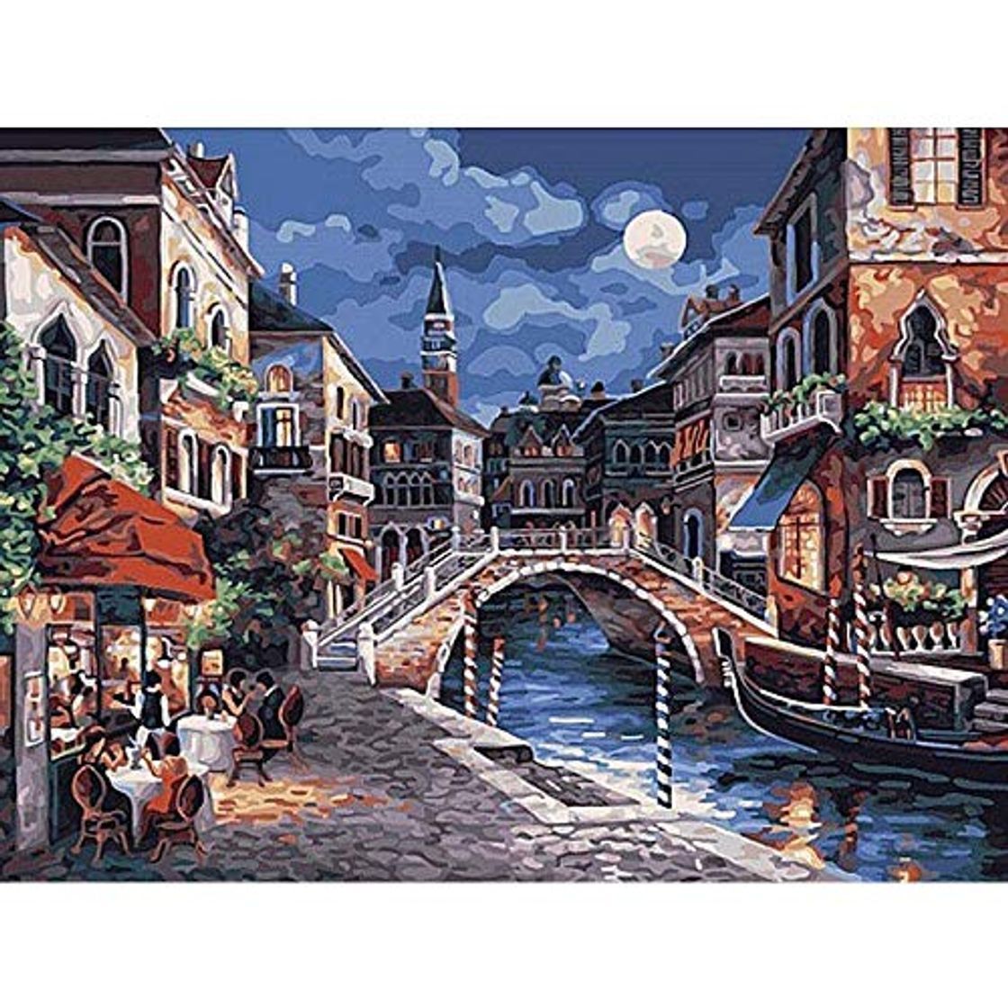 Social DIY 5D Pintura De Diamantes De Kits Diamond Painting Diamante Full Drill Rhinestone Bordado Punto Cruz Artes Manualidades Lienzo Pared Decoración Luz Luna H4148 70x80cm 27" x 31"