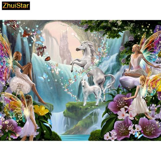 5D Diamond Painting Full Square Landscape Dream House 5D Diamond Painting Diamante Bordado Rhinestone 60x80cm