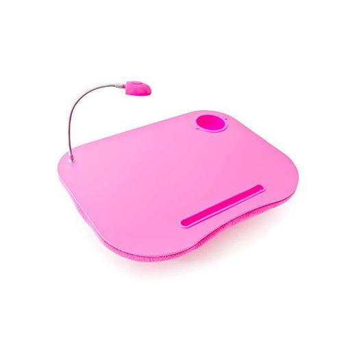 Soporte para Ordenador portátil Mesa para portátil con portavasos Regazo Color Rosa