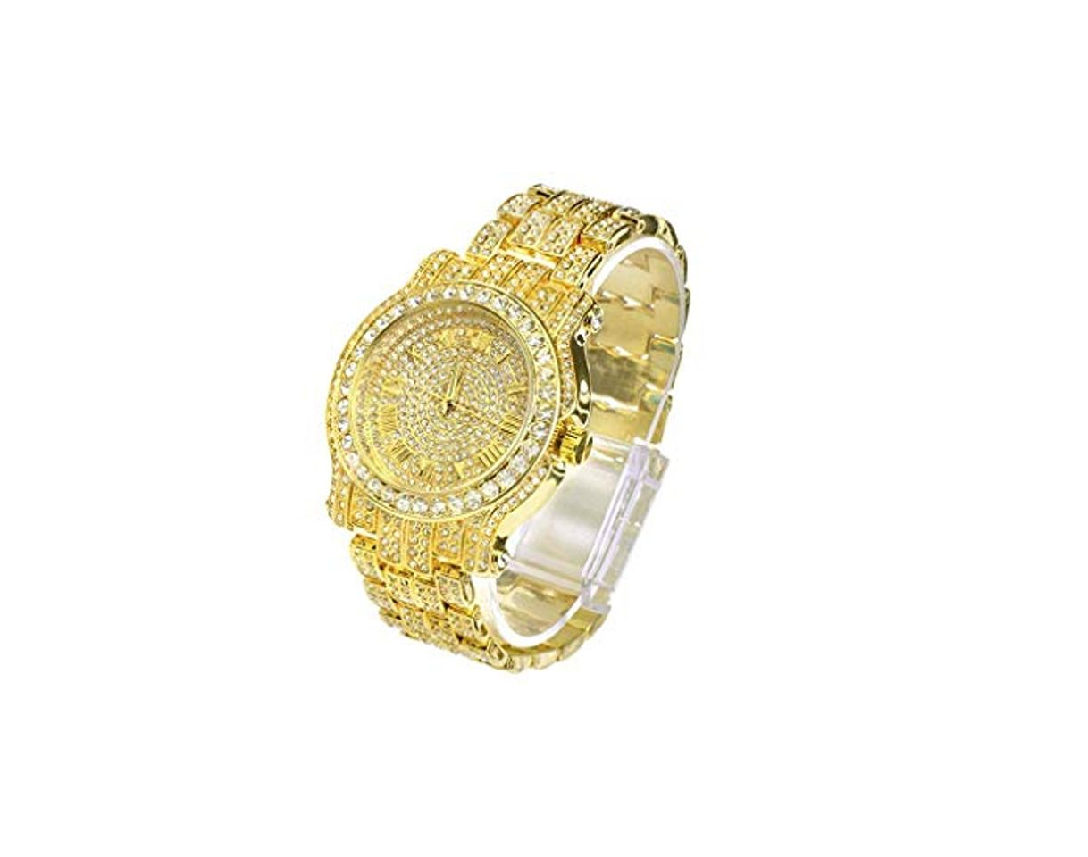 Fashion Iced Out CZ - Reloj con diamantes Hip Hop - Joyería de