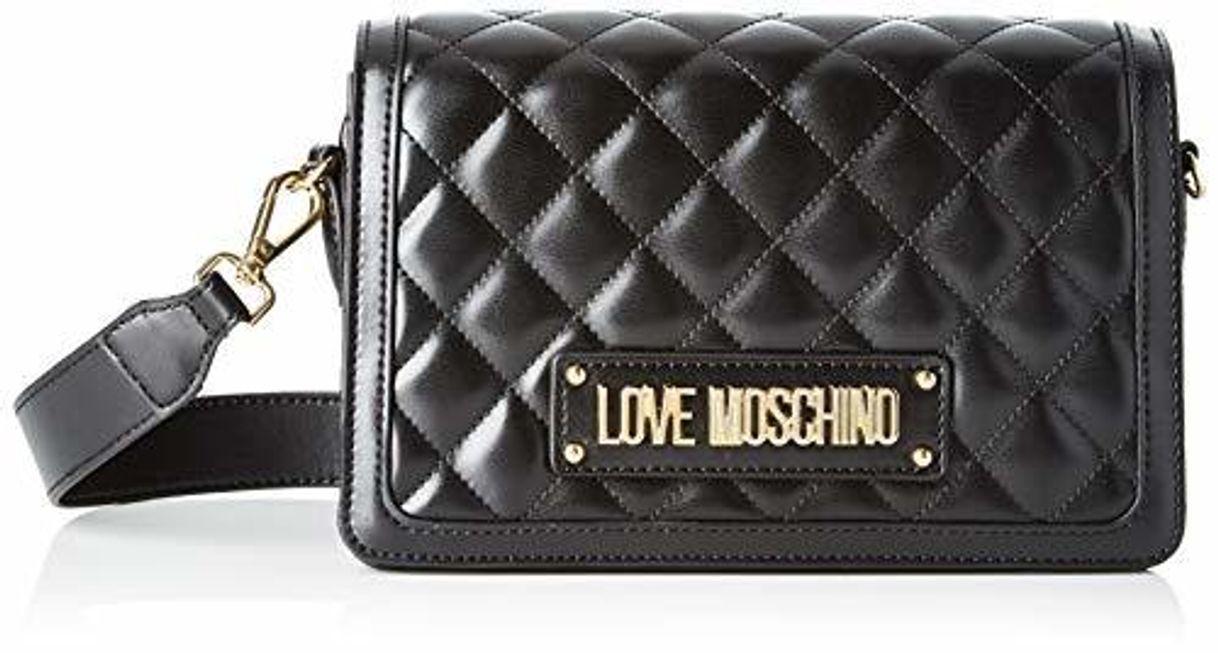 Social Love Moschino Jc4002pp18la0000, bolso bandolera Unisex Adulto, Negro