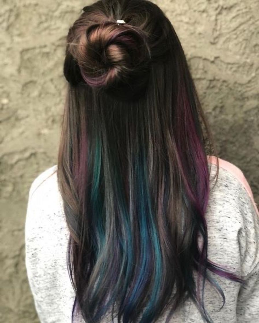 Moda Cabelo com mistura de cores 