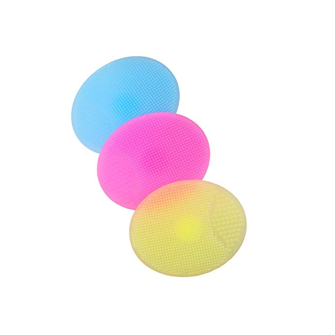 Social Healifty Silicone Face Cleanser Massager Facial Brush Brush Handheld Mat Scrubber para Mujeres 3 unids