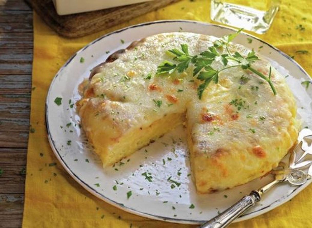 Social Tortilla de patata y puerro gratinada 
