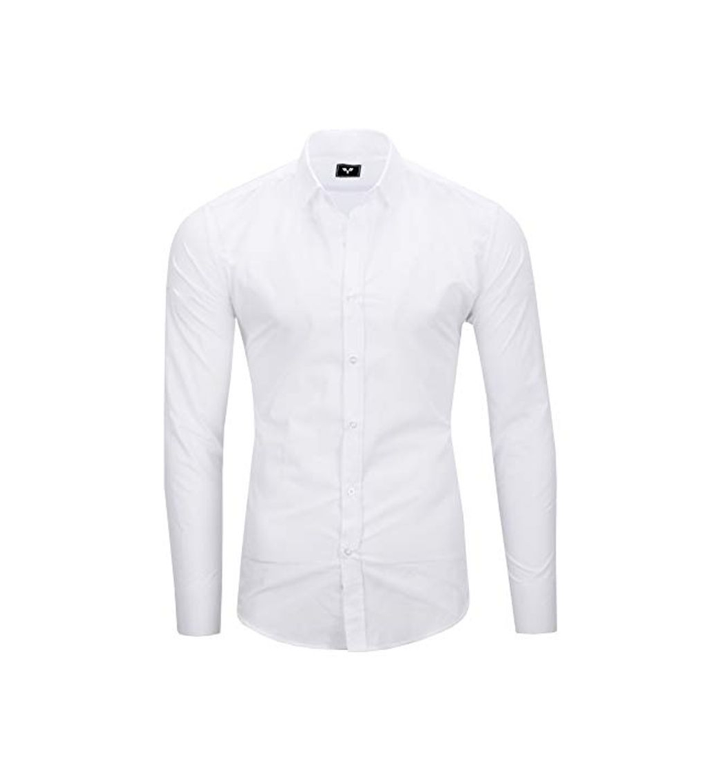 Fashion Kayhan Uni Hombre Camisa Slim fit, White