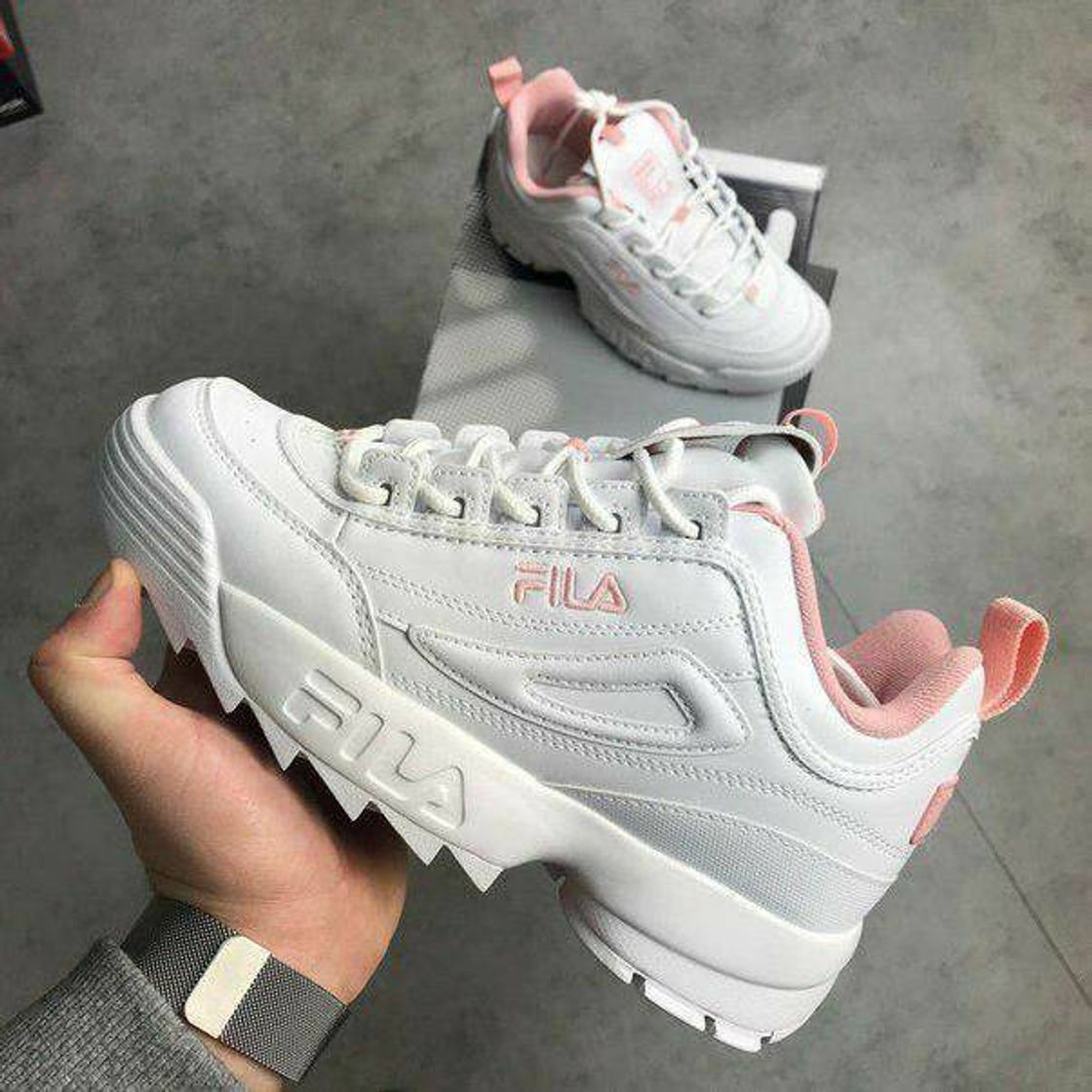 Fashion Fila branco com rosa 🤍💗