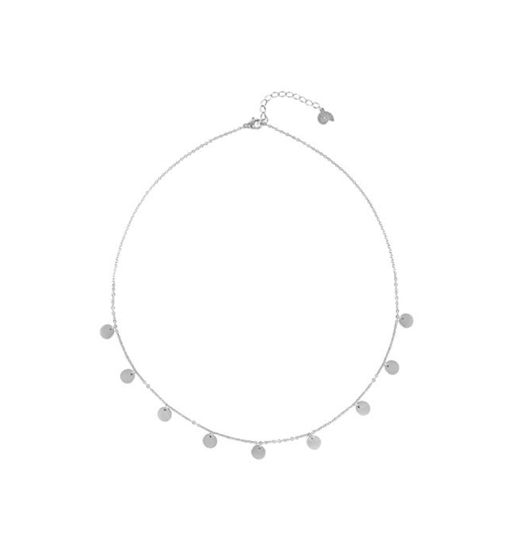Social Happiness Boutique Damas Collar de Multi Círculos en Color Plata
