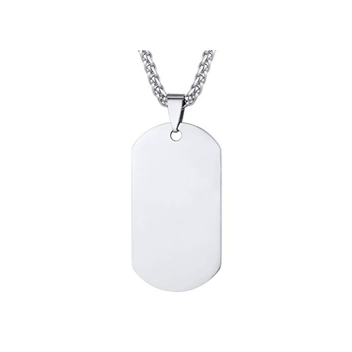 Social PROSTEEL Joyería Acero Inoxidable Colgante Collar Hombre Placa de Militar Dog Tag