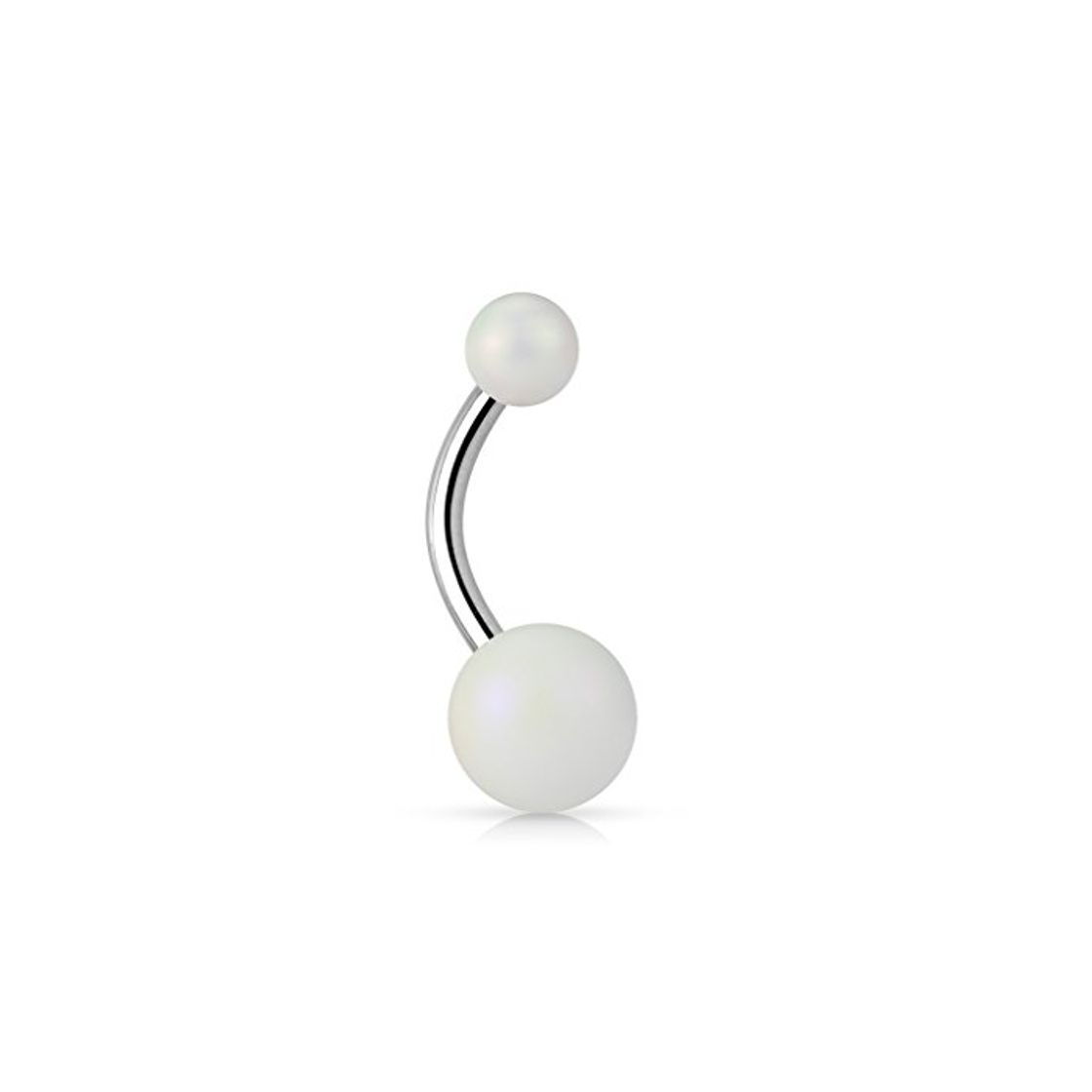 Fashion PSUM Unisexo Piercing En El Ombligo Acero Inoxidable Acrílico Blanco 1