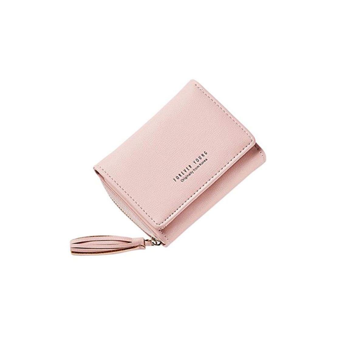 Social Diyafas Cartera Corta Mujer Borla Tarjetero Monedero con Cremallera Billetera Bolso Pequeño