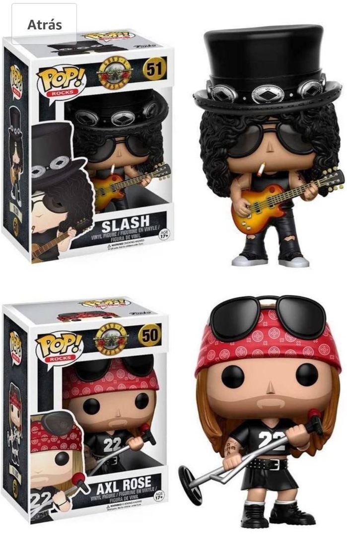 Juego Funko pop Guns and Roses