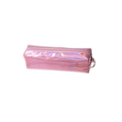 Wicemoon - Estuche para Lápices, Color Rosa Claro, Brillante, Bolsa de cosméticos,