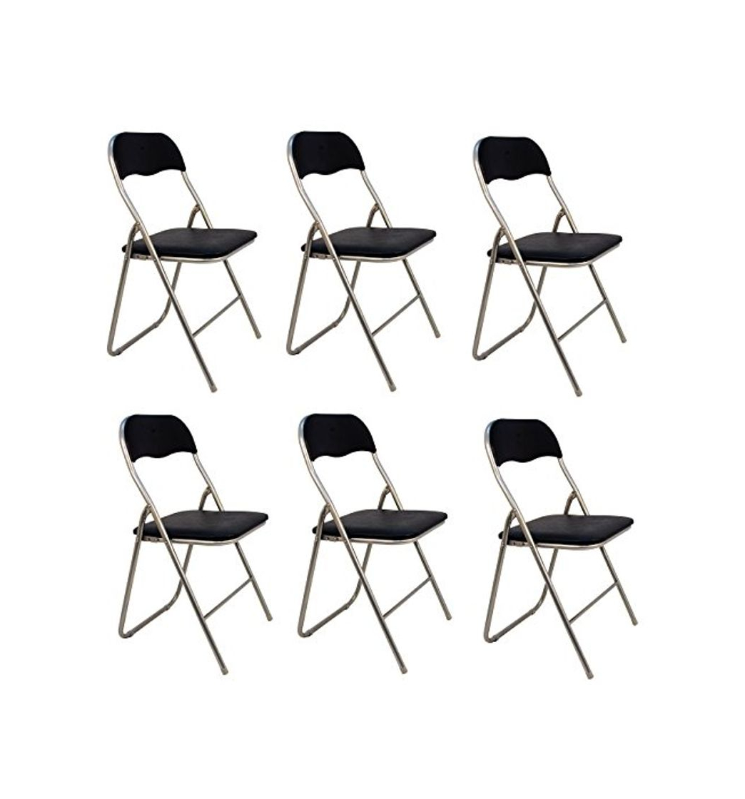 Producto La Silla Española - Pack 6 Sillas plegables de aluminio con asiento