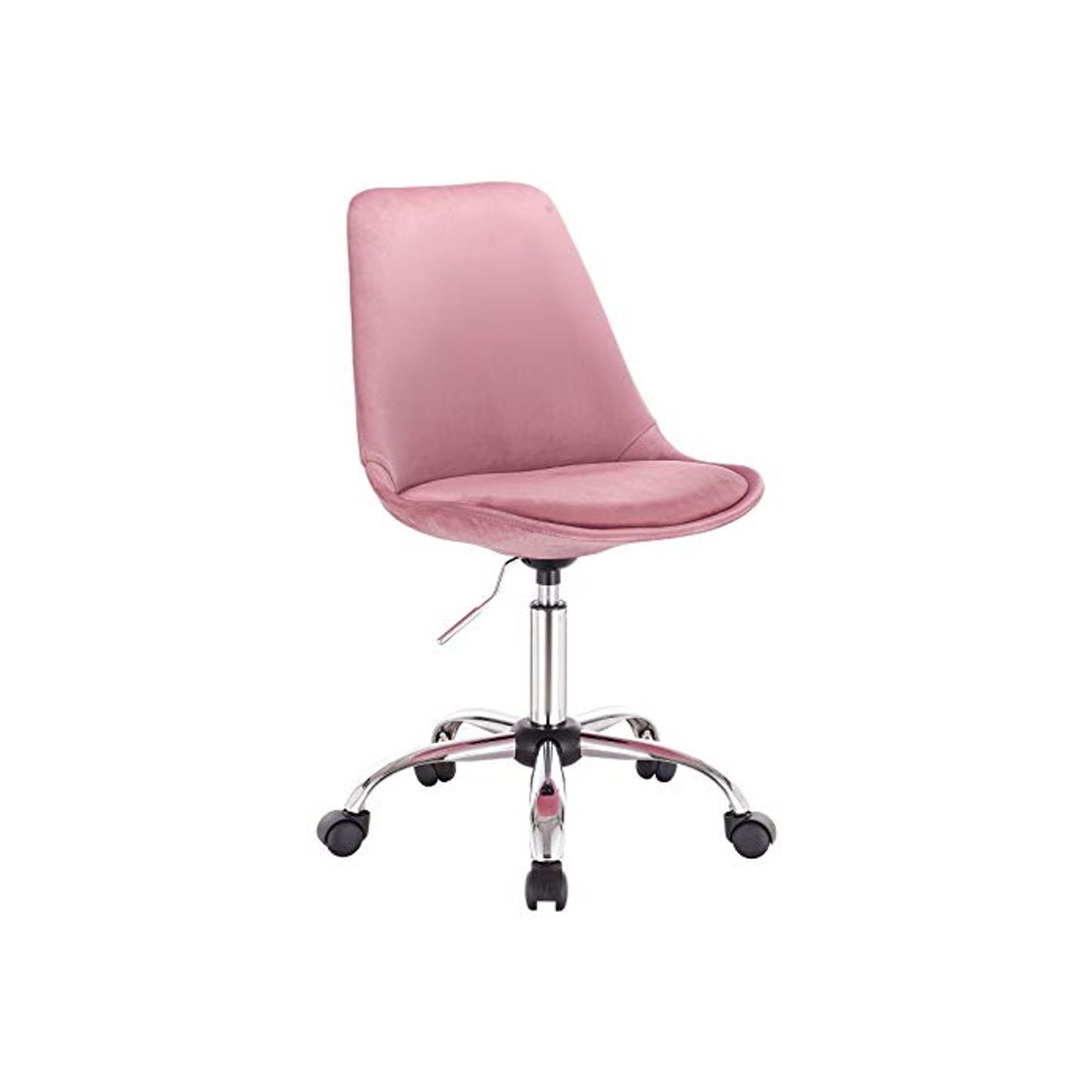 Products WOLTU 1x Silla de Escritorio Terciopelo Silla de Oficina con Ruedas Silla de Ordenador Silla Giratoria de Oficina Altura Ajustable Taburete de Trabajo Silla de Trabajo Rosa