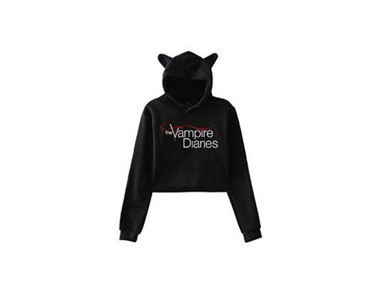 The Vampire Diaries - Sudadera con capucha para mujer, manga larga, con