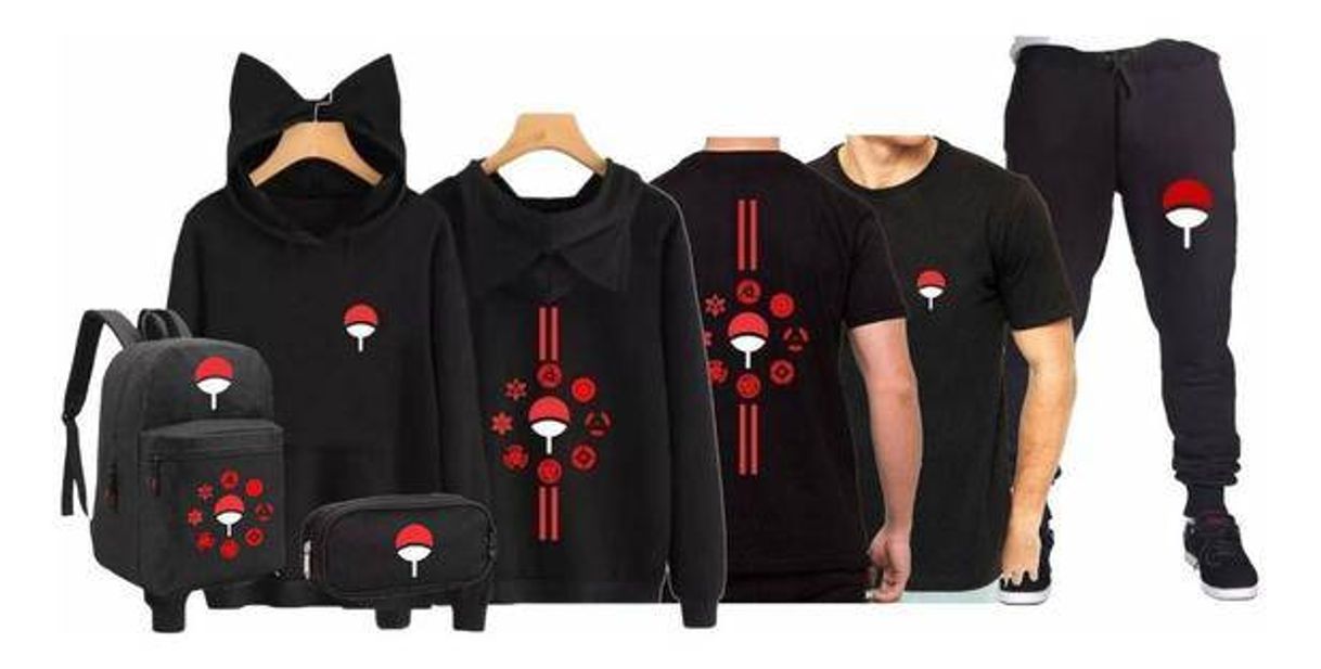 Fashion Moletom Blusa Casaco Naruto Conjunto Escolar Boruto Clã Uchi