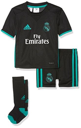 adidas Mini Conjunto Equipación Línea Real Madrid Temporada 2017/2018, Unisex, Negro