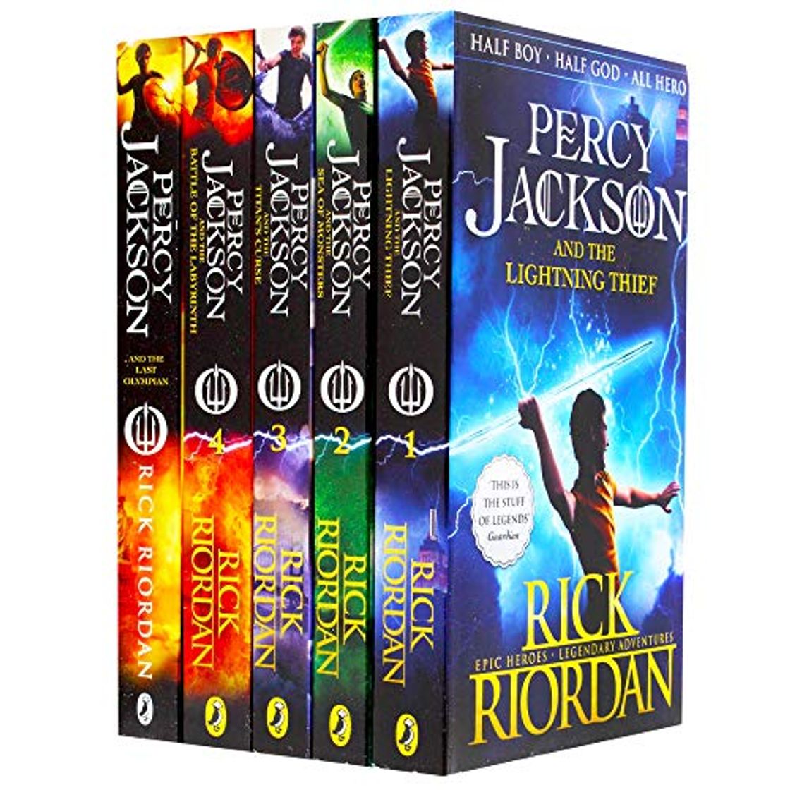 Libro Percy Jackson 5 Books Collection Set Pack The Lightning Thief New