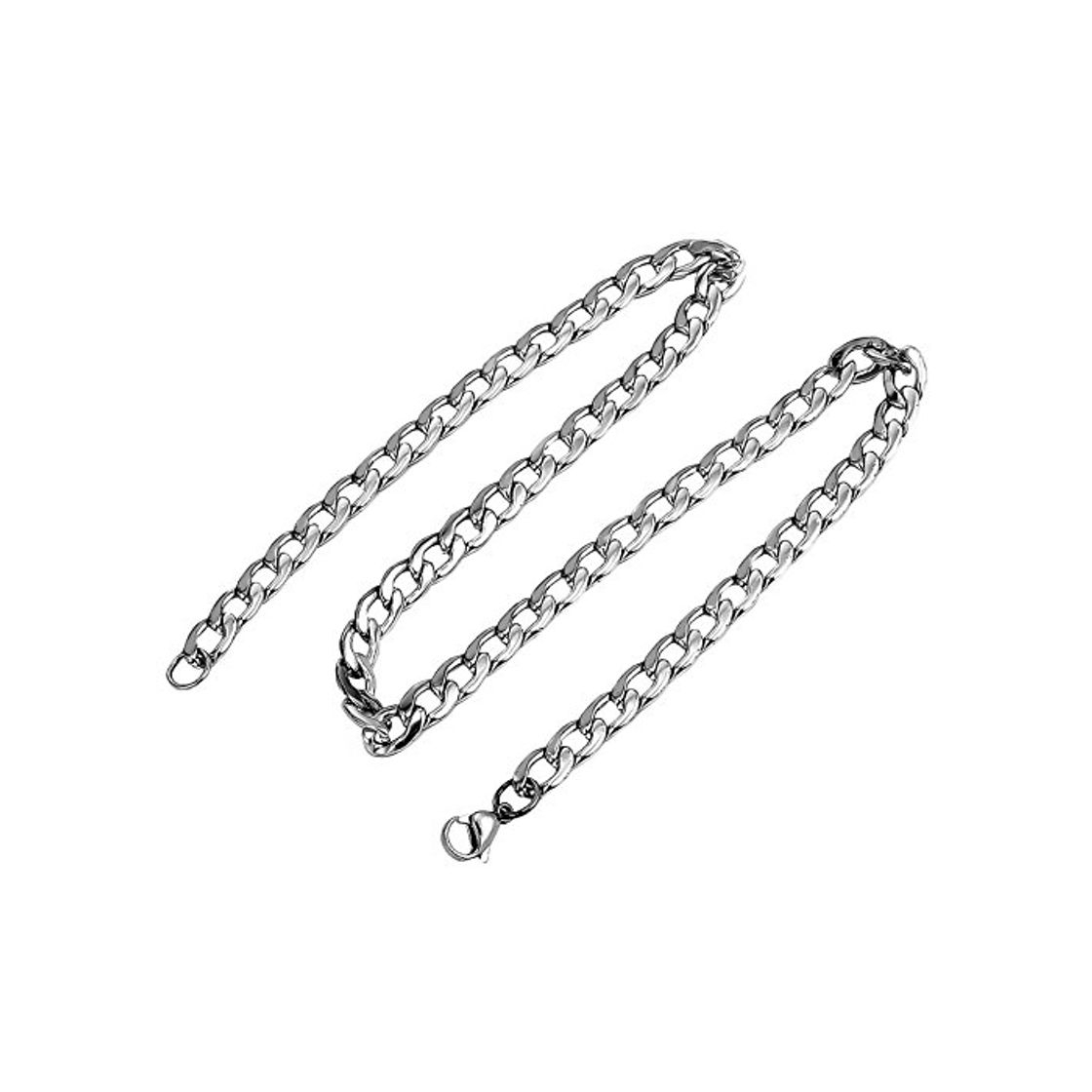 Social DonDon Collar de Acero Inoxidable masivo para Hombres Longitud 52 cm -
