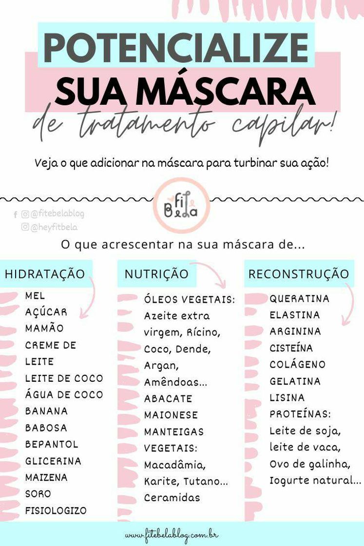 ingredientes de casa para dar aquela fortalecida na máscara 