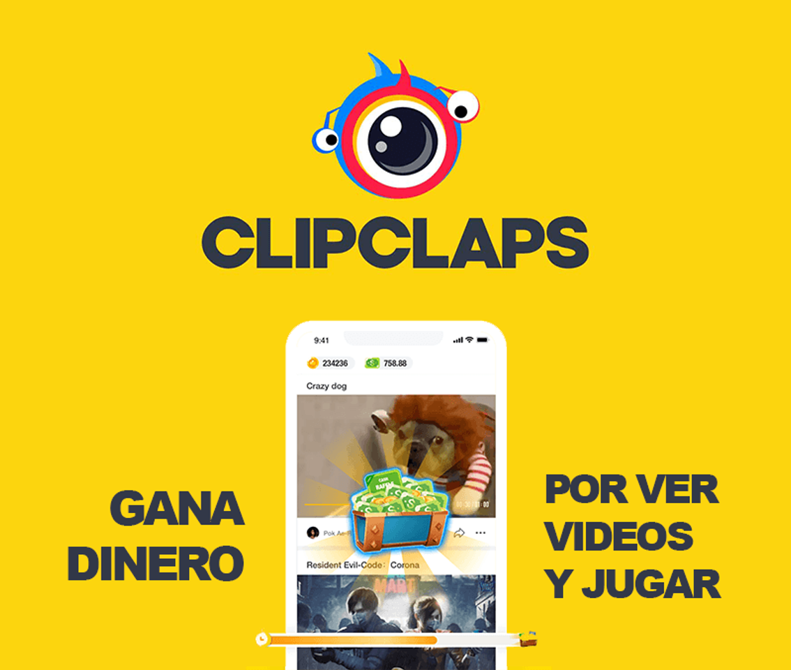 Moda Clipclaps gana dinero solo por ver videos y jugar