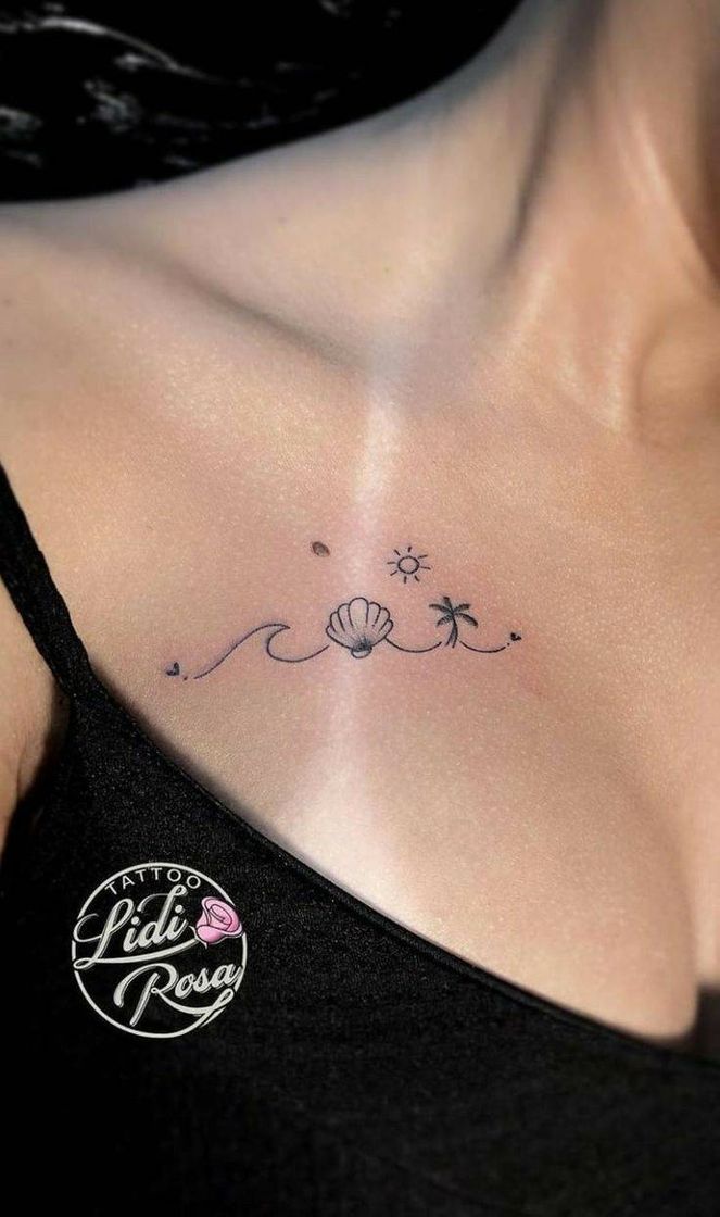 Moda Tatoo mais delicada para as pessoas que curtem uma praia 