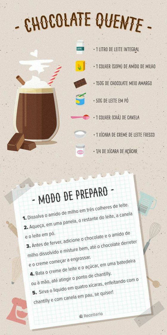 Moda Chocolate quente ☕🍫