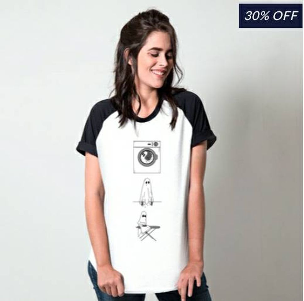 Fashion CAMISETA RAGLAN BRANCA - LAUNDRY GHOST