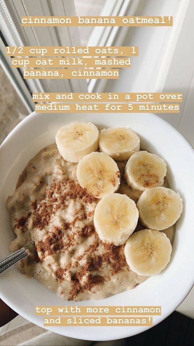 Fashion Cinnamon banana oatmeal 🤤🍌