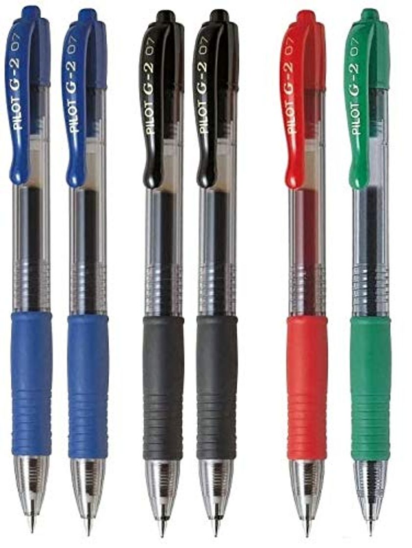 Social PILOT G2 PACK 6 BOLIGRAFOS 2 AZUL 2 NEGRO 1 ROJO 1