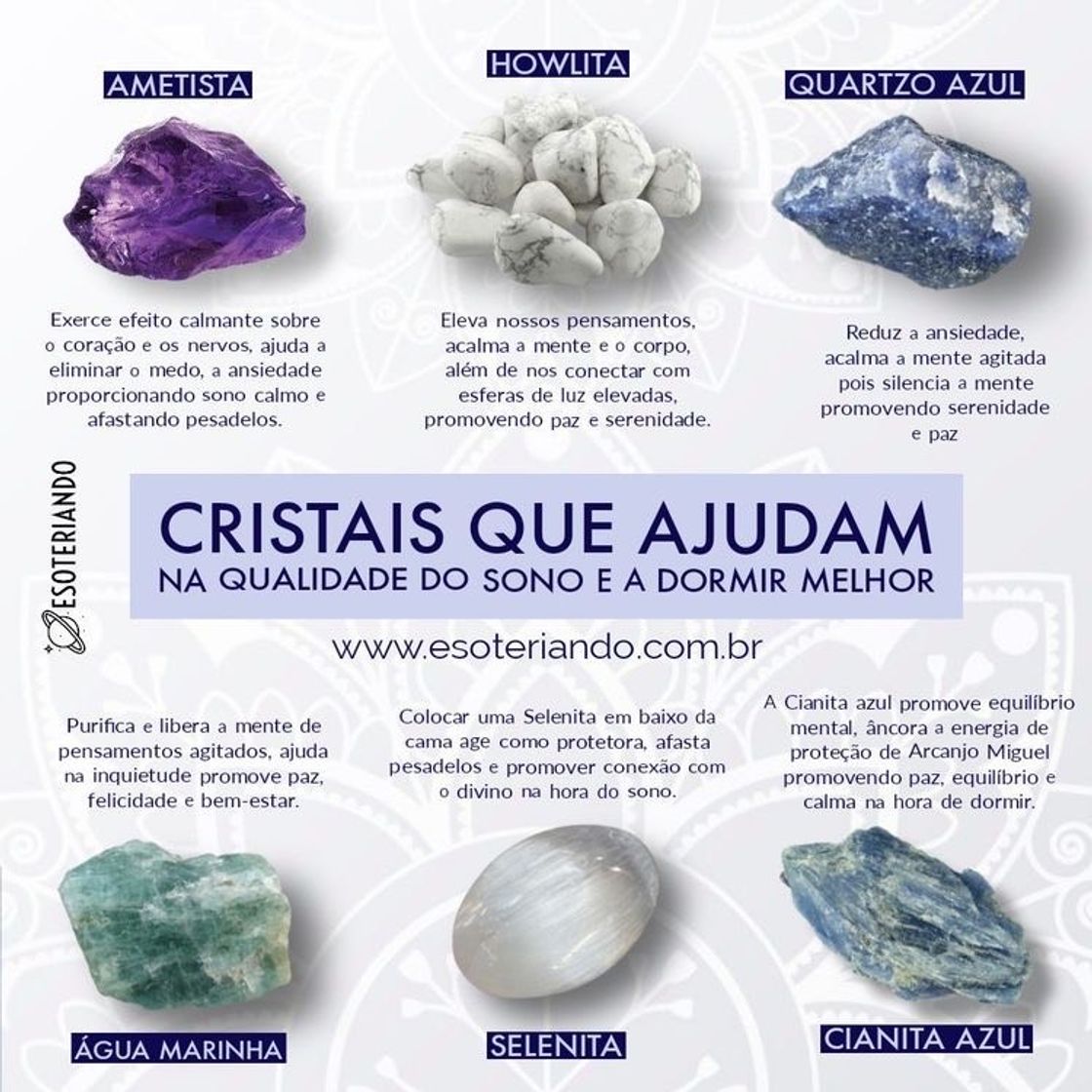 Social cristais para dormir melhor🤍