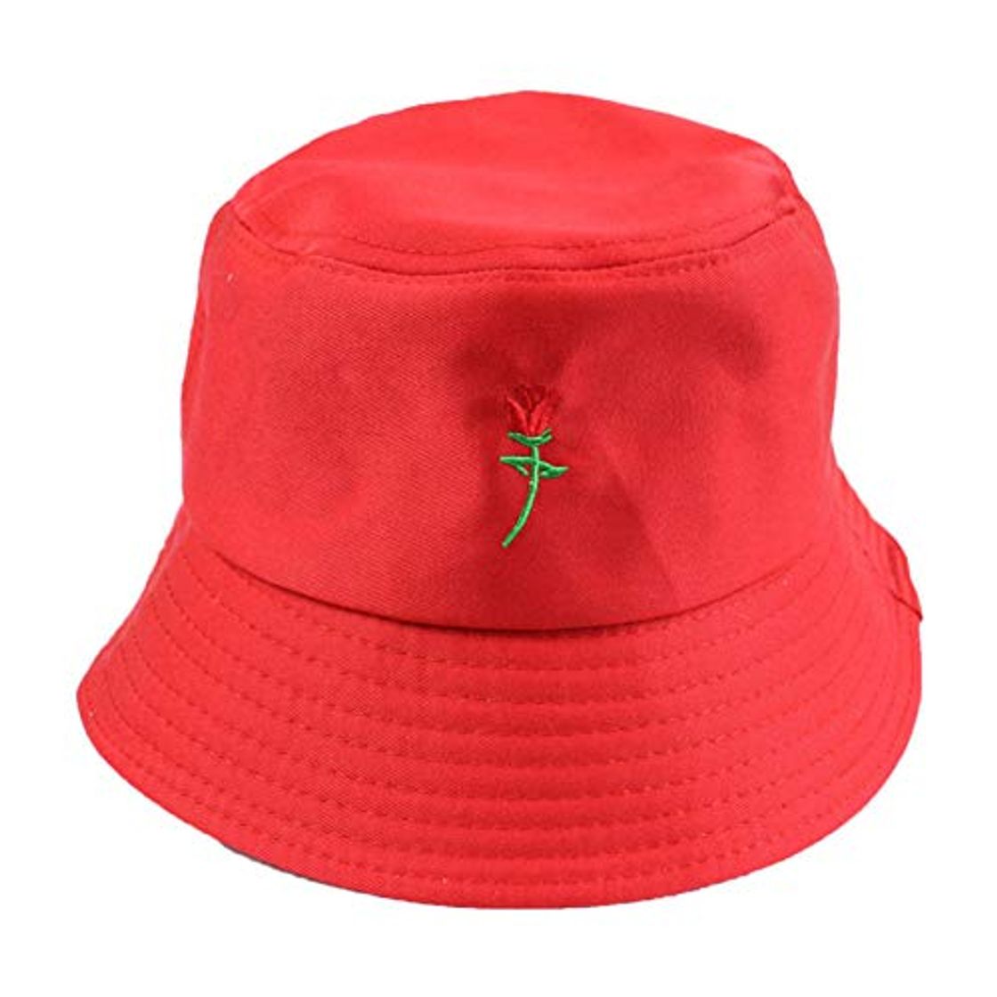 Social JINGZHONG Sombrero Hip Hop Backet Hat Divertido Bordado Floral Sombrero de Cubo Hombre chapeu