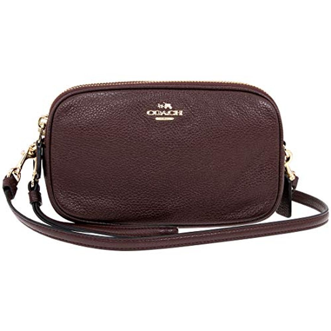 Social Coach Polished Oxblood Pebbled Leather Cross