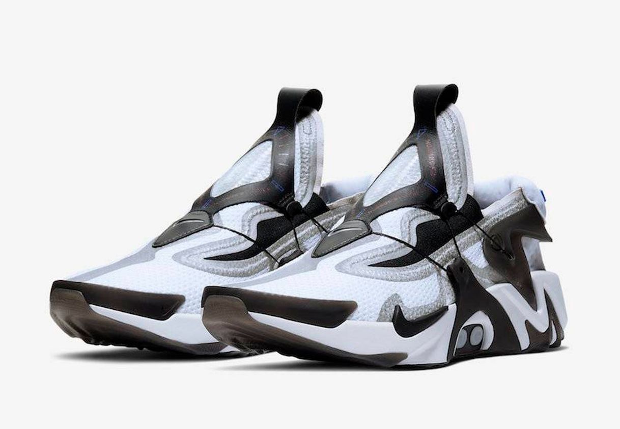 Moda Nike Adapt Huarache White Black 