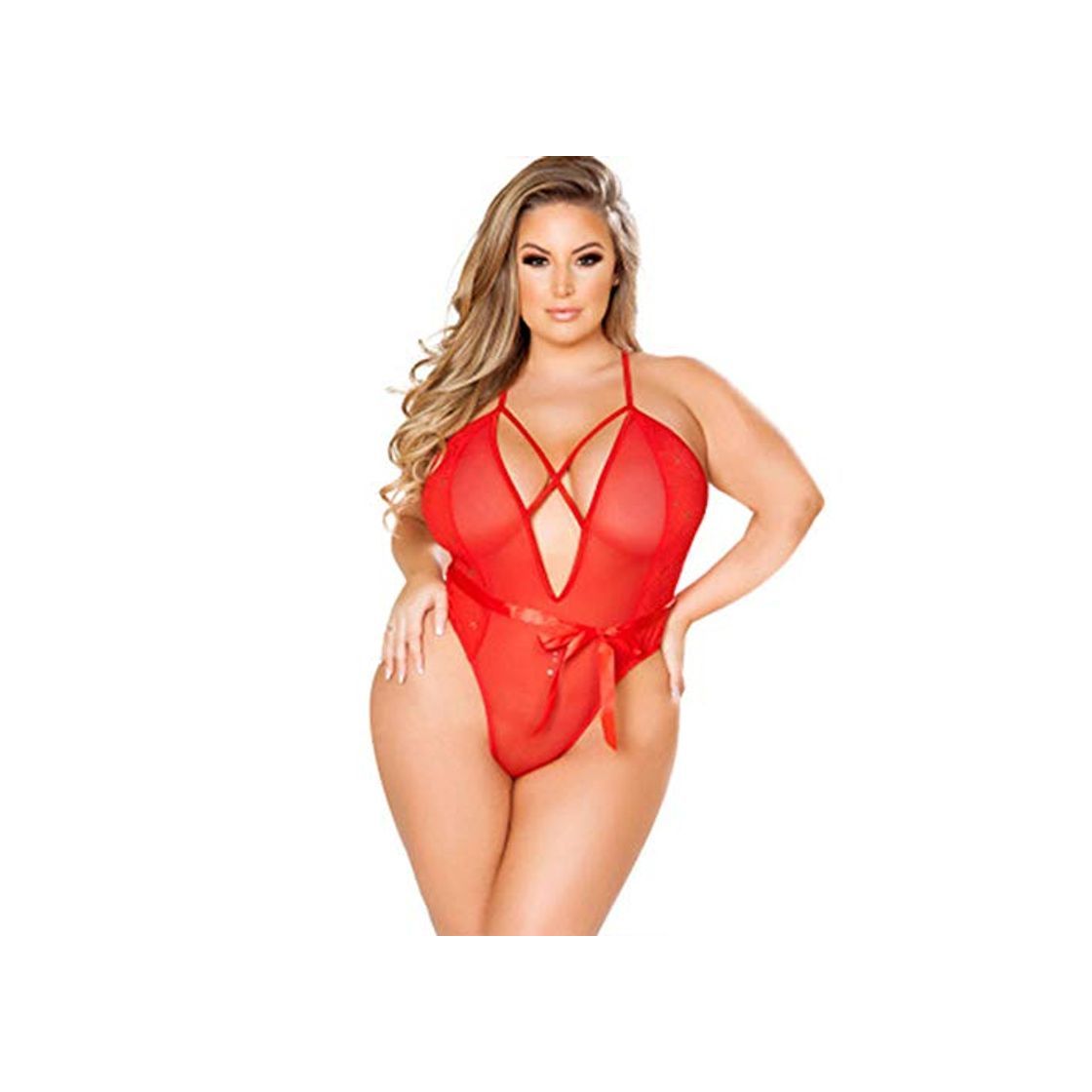 Social lenceria de cuero sexyPijama hueco para mujer talla grande lencería sexy babydoll