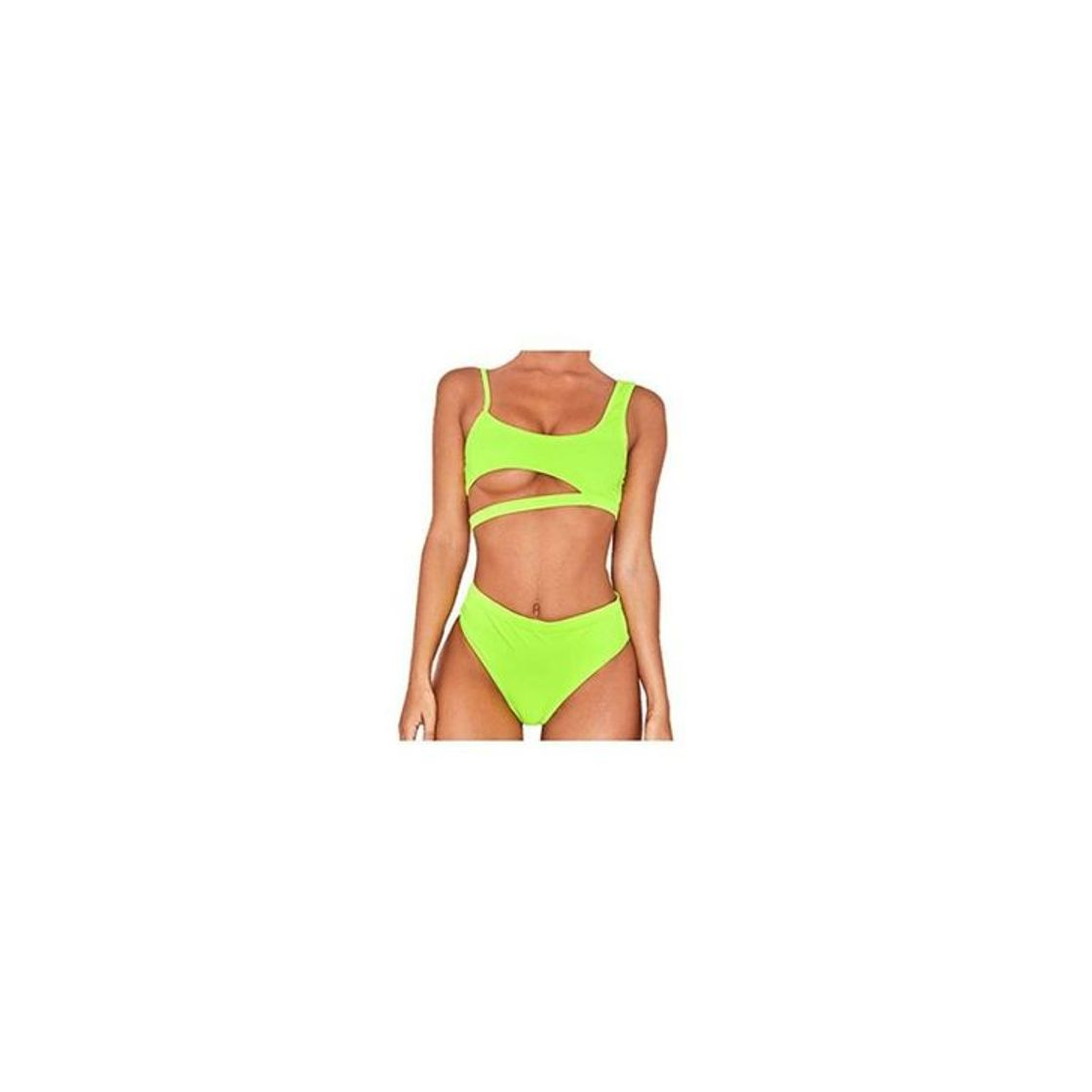 Moda Sylar Bikinis Mujer Push Up con Relleno Traje de Baño de 2 Piezas Cintura Alta Bañadores de Natación Traje de Baño Dividido Biquinis Talle Alto Ahuecar Bra Ropa de Playa S