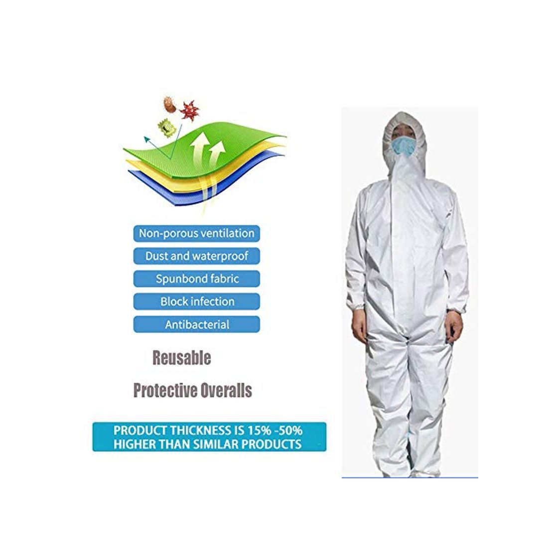 Product Mono protector de color blanco reutilizable antivirus