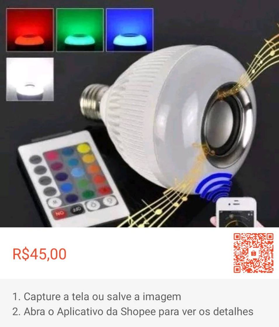 Fashion Lâmpada RGB bluetooth com caixa de som