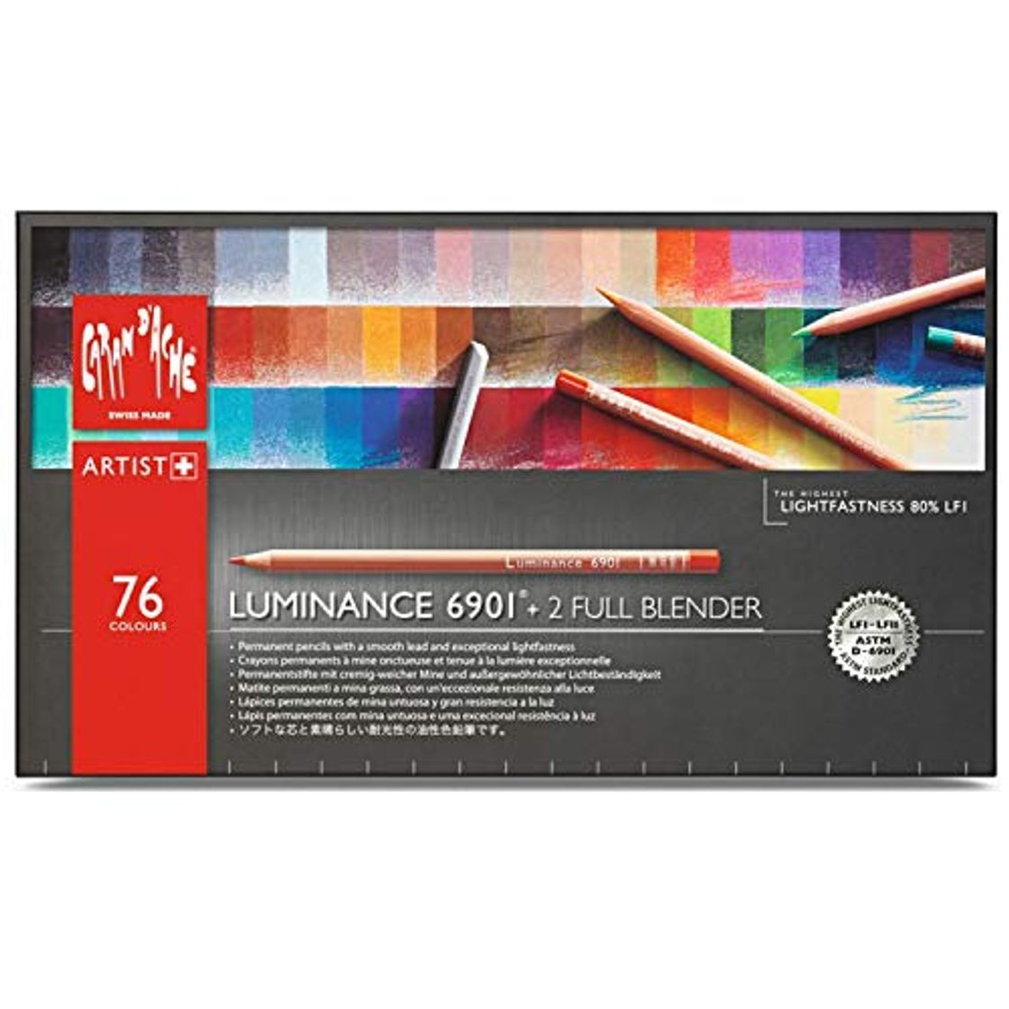 Social Caran d'ache Luminance 6901 - Paquete de 76 lápices de colores