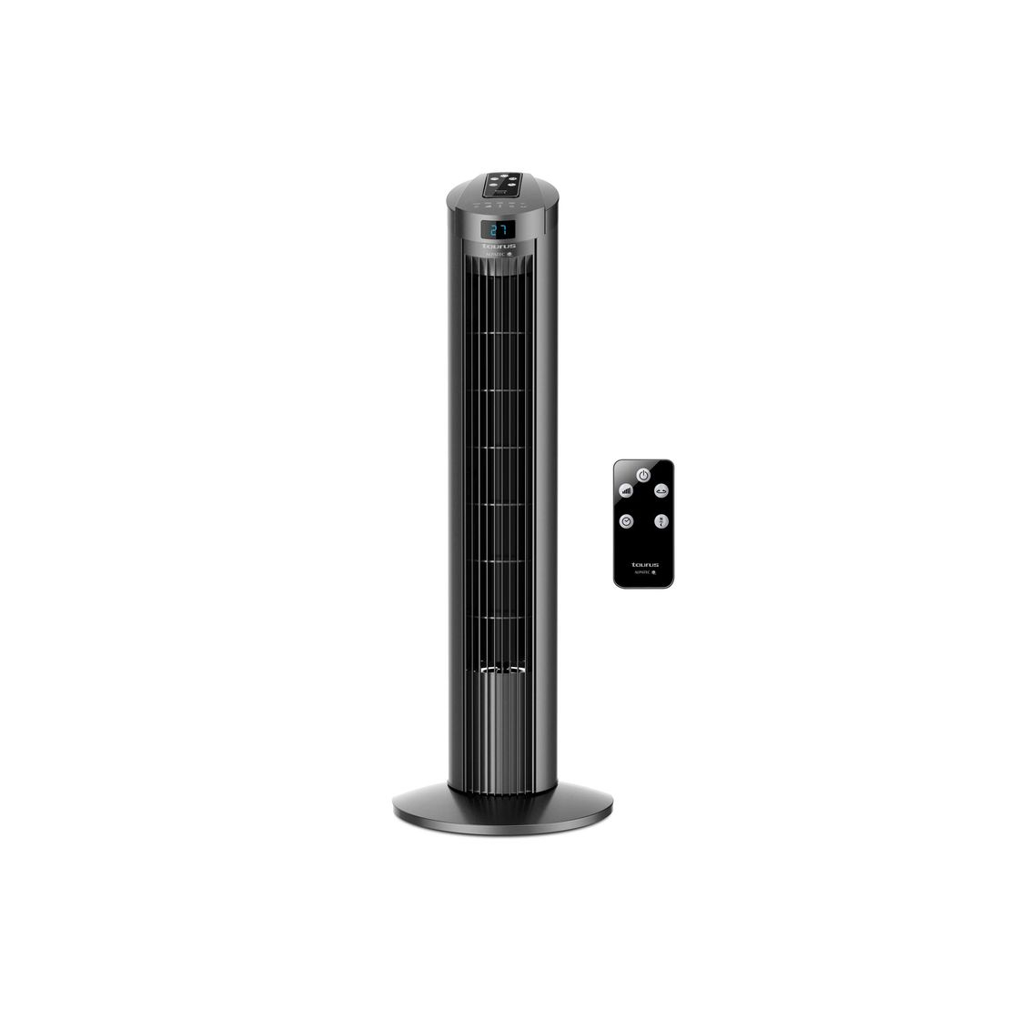 Social Taurus Babel RC - Ventilador de torre con control remoto, color gris