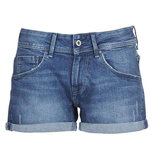 Pepe Jeans Short Siouxie Denim Mujer 24 Azul