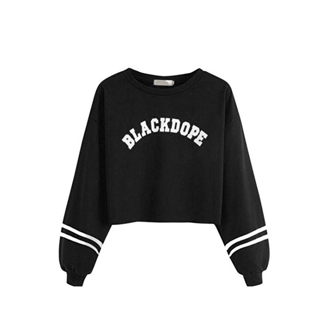 Social Mujer Sudaderas Cortas, Venmo 2017 Otoño BLACKDOPE Impresión Manga Larga Blusa Tops