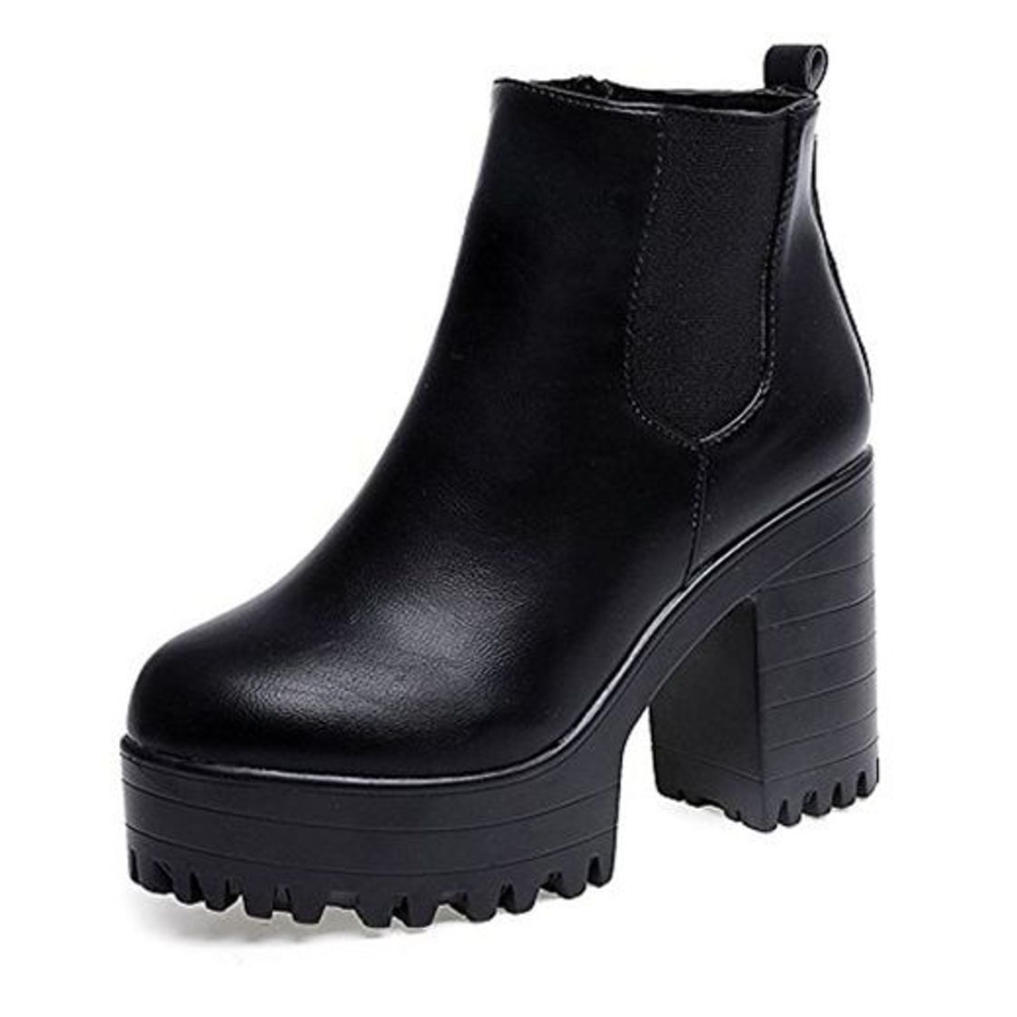 Fashion 2018 Invierno Mujer Botines Tacon Alto Plataforma Zapatos Botas Martin de Cabeza