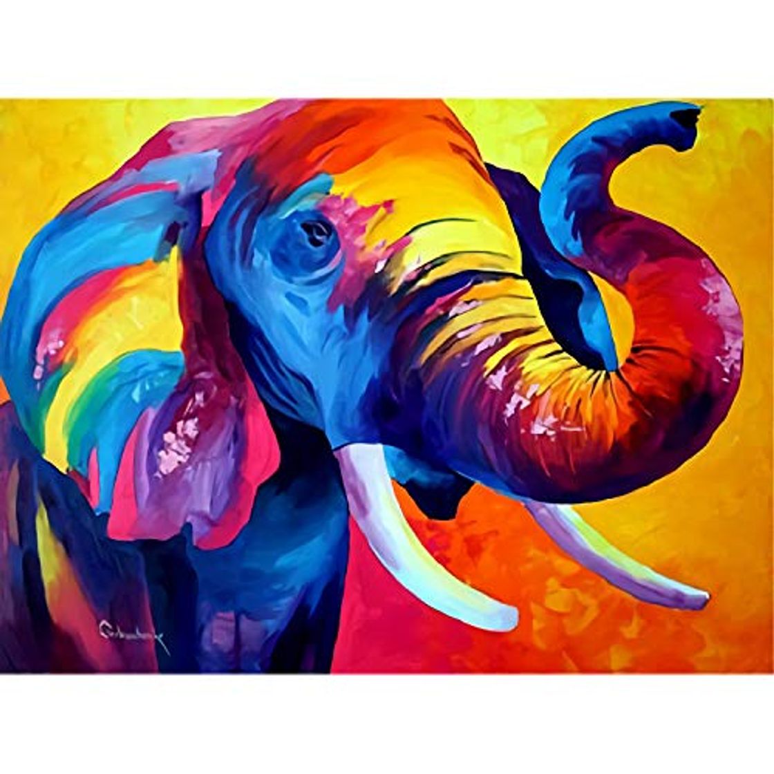 Producto MWOOT DIY 5D Elefante Diamante Pintura por Número Kit, Bricolaje Diamond Painting