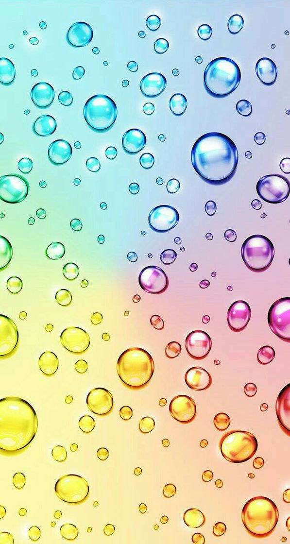 Social Wallpaper colorido com gotas de água 